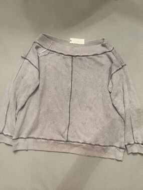 Pilcro (Anthropologie) | NWT Lavender Speckled Boatneck/Off-Shoulder Sweatshirt
